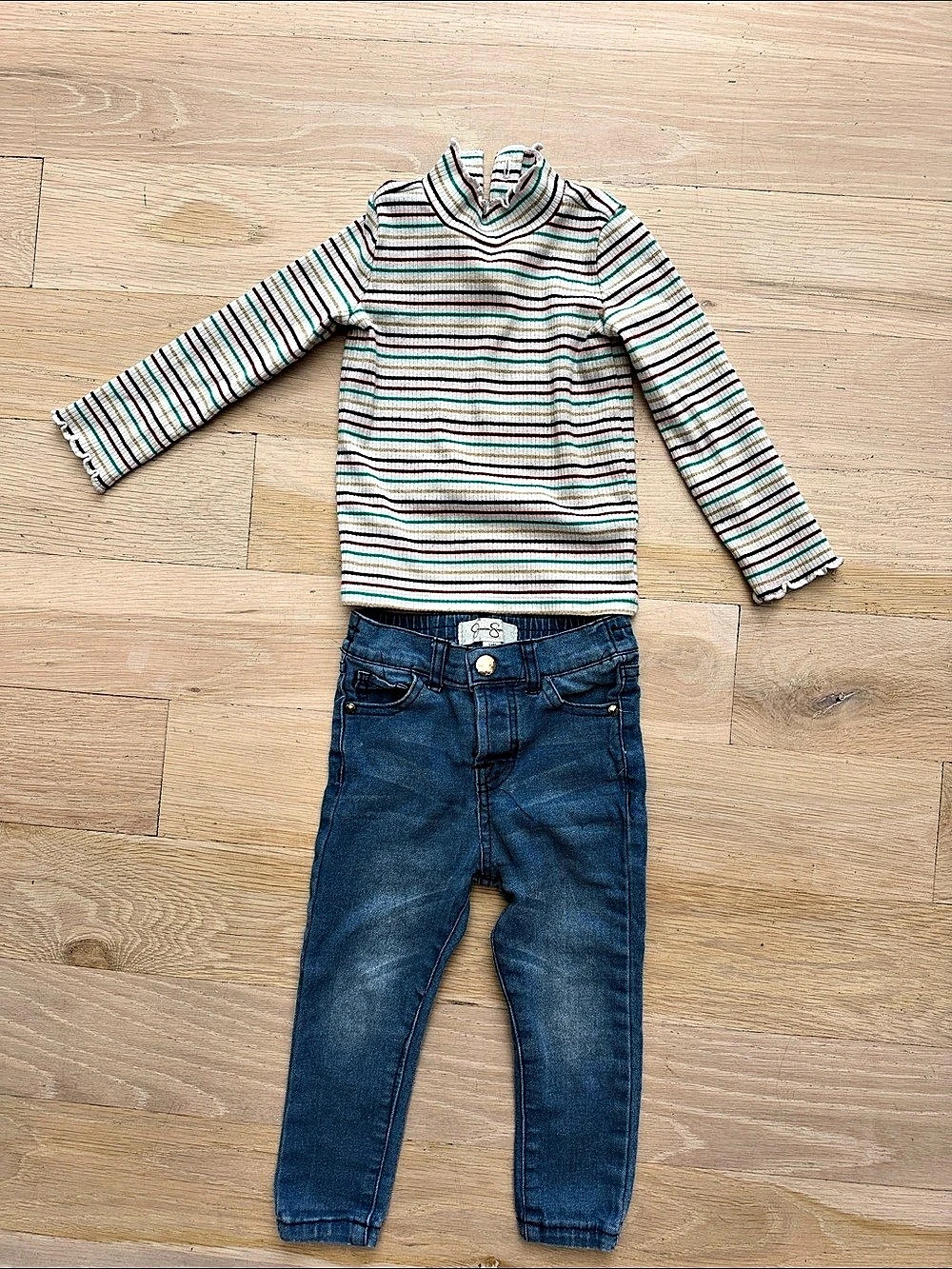Janie and Jack Striped Top & Jeans Set Baby 18-24M